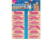 Star Power Moustaches 12pc Costume Accessory Set Pink One Size