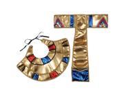 Loftus Egyptian Collar Belt 2pc Accessory Kit Gold Blue Red One Size
