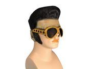 Loftus Men Rockstar Wig with Glasses Headpiece Beige Black Yellow One Size