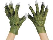 Star Power Men Monster Hands With Thick Fingers Gloves Green One Size
