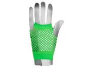 Veil Entertainment Fingerless Rave 2pc One Size Fishnet Gloves Green One Size