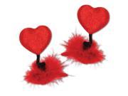 Beistle Valentine s Day Heart Felt 2pc Headpiece Red Black One Size