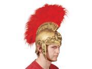 Loftus Men Red Plumage Roman Legion Battle Helmet Bronze One Size