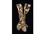 Star Power Adult Extra Long Shiny Fancy 2pc Gloves Gold One Size 24