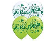 St. Patrick s Get Your Green On 50 Pack 11 Latex Balloons Green White