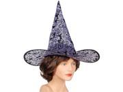 Loftus Women Batty Witch Design Costume Hat White Black One Size