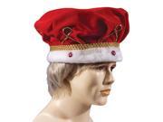 Loftus Adult Soft Royal Jewel Encrusted King Crown Red White One Size