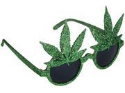 Star Power Pot Leaf Eyewear Sunglasses Green One Size