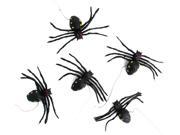Veil Entertainment Black Halloween Spiders 4 in Decoration Prop Black 5 Pack