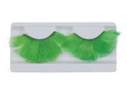 Loftus Women Showgirl Costume Feather 2pc Eyelashes Green One Size