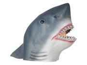 Loftus Men Realistic Shark Halloween Full Head Mask Blue White One Size