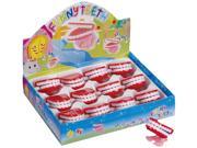 Loftus Walking Chattering Funny Teeth Wind Up Novelty Toy White Red