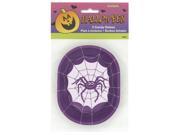 Festive Spider Halloween Candy Dish Serving Bowls 2 Pack 5.5 Purple