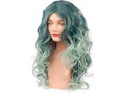 Star Power Women Long Dark Forest Witch Druid Wig Turquoise Green One Size