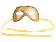Loftus Adult Masquerade Halloween Solid Half Mask Gold One Size 7
