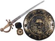Loftus Child Pirate Warrior Sword Shield Compass 3pc Accessory Kit One Size