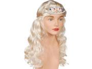 Star Power Women Blonde Princess Crown Wig Blonde Silver One Size