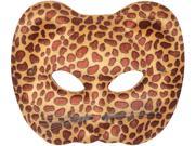 Loftus Adult Leopard Halloween Costume Face Mask Brown Tan One Size