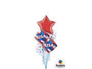 Veil Entertainment USA Crystalgraphic 6pc Balloon Pack Red White Blue