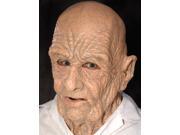 Zagone Death Is A Knocking Old Man Full Head Mask Grey Brown One Size