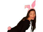 Pink Easter Bunny Ears And Tail Pack Costume Accessory Kit
