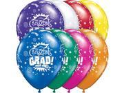 Qualatex Congrats Grad Cap Diploma 50 Pack 11 Latex Balloons