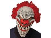 Zagone Last Laugh Clown Full Head Mask White Red Black One Size
