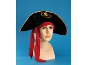 Star Power Adult Pirate Red Bandana Costume Hat Black One Size