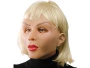 Zagone Sexy Blond Beautiful Soft Latex Full Head Mask Blonde One Size