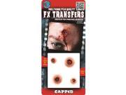 Tinsley Transfers Capped Fx Transfer 4pc Temporary Tattoos Red Beige