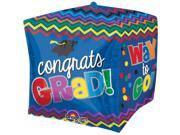 Anagram 15 Congrats Grad Graduation Cubez Foil Balloon