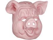 Loftus Halloween Pig Costume Full Head Mask Pink Teen Size