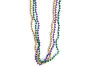 Rinco Mardi Gras Party Favors 7mm 72pc 33 Beads Necklaces Gold Green Purple