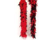 Loftus Long Fluffy Feather Boa Red Black One Size 72