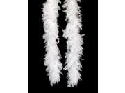 Loftus Silver Tinsel Long Fluffy Feather Boa White Silver One Size 72