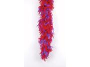 Loftus Women Deluxe 2 Color Feather Boa Red Purple One Size 72