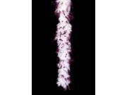 Star Power Long Fluffy Feather Color Tips Boa White Rurple One Size 72