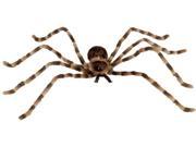 Loftus Large Furry Striped Spider w Light Up Eyes 51 Decoration Prop Brown