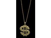Loftus Adult Jumbo Gangsta Dollar Sign Necklace Gold One Size