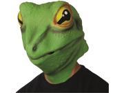 Star Power Men Frog Prince Animal Head Mask Green Yellow One Size