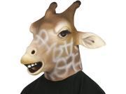 Star Power Men Giraffe Animal Head Mask Tan White One Size
