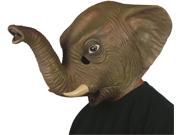 Star Power Men Realistic Elephant Animal Head Mask Grey One Size