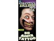 Tinsley Transfers Two Faced Big Mouth Temporary Tattoo FX