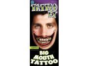 Tinsley Transfers Chipped Big Mouth Temporary Tattoo FX