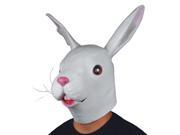 Loftus Men Long Ears Bunny Animal Head Mask White Pink One Size