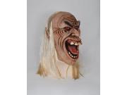 Loftus Realistic Creepy Ghoul Mask w Long Blonde Hair Adult One Size