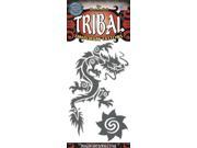 Tinsley Transfers Tribal Dragon Tribal Temporary Tattoos Black