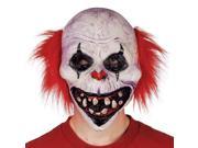 Loftus Evil Clown Mask w Red Balding Hair Adult One Size