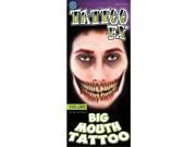 Tinsley Transfers Evil Grin Big Mouth Temporary Tattoo FX