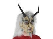 Loftus Men Aged Devil w Horns Mask Beige White Black One Size